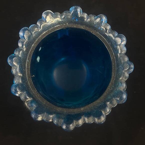 Boyd Art Glass Forget Me Knot Toothpick Holder Cobolt Blue - Picture 3 of 6